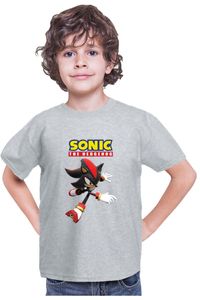 ShadowHedgehog Kinder T-shirt Sonic the Hedgehog Sega Mascot, 9-11 Jahr - 140 / Grau