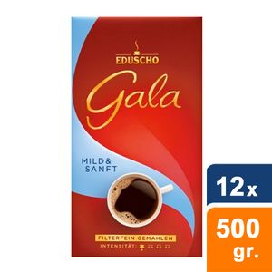 Eduscho - Gala Mild & Sanft Gemahlener Kaffee - 12x 500 gr