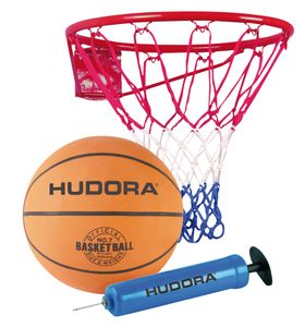 Hudora Basketball Set Slam it 3-teilig mit Korb und Pumpe