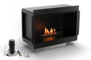 Senso Fireplace Planika - Bioetanolový krb, automatický s dálkovým ovládáním a čerpadlem, v černém krytu