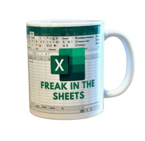 Lustige „Freak in the Sheets“-Excel-Tassen-Geschenkidee für Kollegen, Buchhaltung, Chef oder Freund 330ml