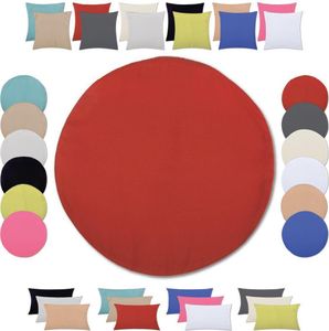 Kissenhülle (Serie Ellen) Ø 40cm Zierkissenhülle Dekokissenhülle Dekokissen, Farbe: Rot