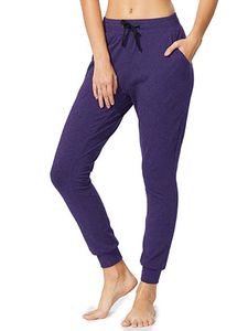 Damen Casual Yoga Sport Jogginghose Elastische Taille Lose Hose Jogginghose,Farbe: Violett,Größe:L