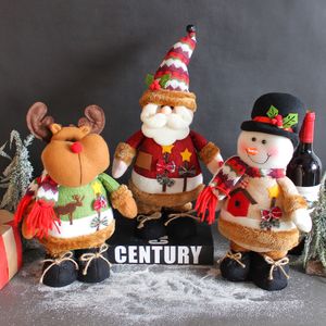 Creliv Weihnachtsmann » 3 Weihnachtspuppe, Schneemann-Figur, Rentier-Figur, Weihnachtsdeko « (3er Set, Weihnachtsgeschenk), teilweise handgefertigt
