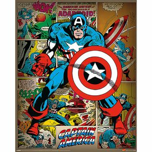 Marvel Comics Plakát Captain America Retro 40 x 50 cm (4)