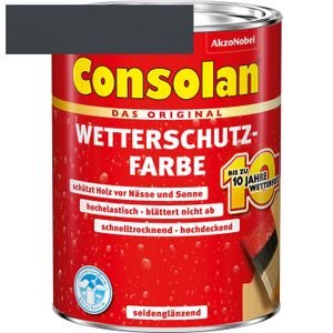 Consolan Wetterschutzfarbe 750 ml, anthrazitgrau RAL 7016 Seidenglänzend
