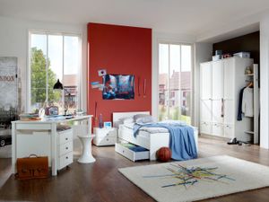 Jugendzimmer Filou 7 teiliges Komplett Set Landhaus  in Weiß