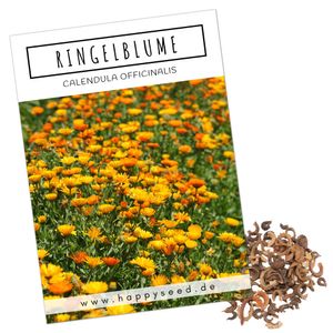 Ringelblumen Samen (Calendula Officinalis) - Vielseitige Heilpflanze mit essbaren Blüten & ideal für eine bunte Blumenwiese (Gelb/Orange)
