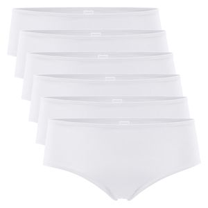 Celodoro Damen Panty Hipster (6er Pack) Unterhose aus Quick Dry-Fasern - Weiß M