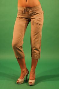 GAS Hosen Damen Textil Beige SF6532 - Größe: 24