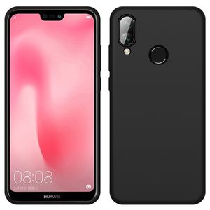 Pouzdro Huawei P20 Lite, tekuté silikonové pouzdro odolné proti nárazům a poškrábání ochranné pouzdro pro Huawei P20 Lite černý