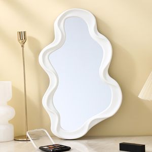 360Home Spiegel Wandspiegel Schminkspiegel Weiß A 41cm*25cm*3cm