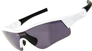 Falkann Fahrradbrille - Sportbrille zum Radfahren / Laufen - Sonnenbrille - Laufbrille - Für Männer / Frauen - UV400 - Polarisiert - Weiß
