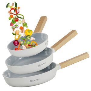 Pfannenset 3tlg Bratpfanne 20/24/28cm Pfanne Induktion mit Antihaft-Beschichtung Pfannenset 3tlg Bratpfanne 20/24/28cm Pfanne Induktion mit Antihaft-Beschichtung
