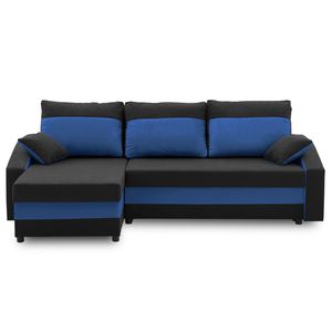 Ecksofa HEWLET PLUS COLOR mit Schlaffunktion L-form - Eckcouch mit Bettkasten MIKRO 15 + MIKRO 36