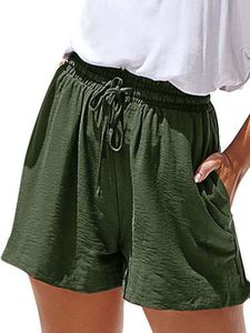 ydance Frauen Lässig Sweatshorts Yoga Hot Pants Wide Leg Sommer Beach Shorts,Farbe:Grün,Größe:XL