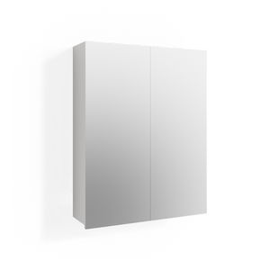 Livinity® Bad Spiegelschrank Freddy, 60 x 77 cm, Weiß Hochglanz