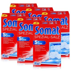 Somat Spülmaschinen Spezial-Salz 1,2kg - Anti-Wasserflecken (6er Pack)