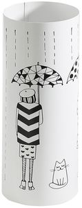 Kobolo dekorativní kovový stojan na deštníky COMIC - bílý - bezImitaceace