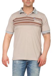 Herren Polo Shirt mit Brusttasche; Beige/L/52