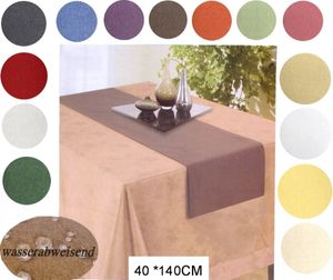 Vio Tischdecken Läufer 14 Größen u. Farben Leinenoptik Fleckschutz Pflegeleicht Bügelfrei Farben - Hellgrau Größen - Rund 140 cm