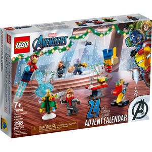 LEGO 76196 Marvel Avengers Adventskalender 2021 Weihnachtskalender mit Spider-Man und Iron Man für Kinder ab 7 Jahren, Weihnachtsgeschenk