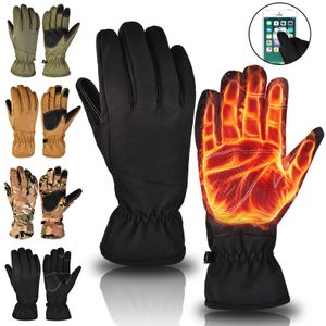 Winter Warme Handschuhe Herren Damen, Outdoor Winddicht Wasserdicht Touchscreen Radfahren Winterhandschuhe, Farben: Schwarz, Größe: M