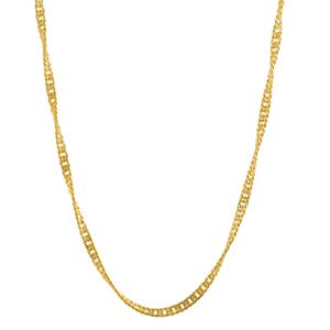 Goldkette Singapurkette Länge 40cm - Breite 1,0mm - 585-14 Karat Gold