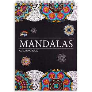 Colorya Malbuecher Colorya Malbuch für Erwachsene – Mandalas – Entspannendes A4 Anti-Stress Ausmalbuch – Spiral-Malbücher mit Künstlerpapier, ohne Durchdrücken