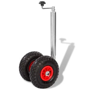 vidaXL Anhänger Stützrad mit 2 Luftreifen 200 kg
