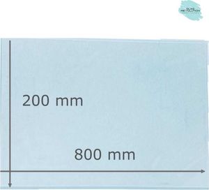 Glasplatte | Glasregal | Glasscheibe - satiniertes Glas - 8 mm Stärke - (228,60 EUR / qm - Mindestbfl. 0,25 qm - Kantenb 5,35 EUR / lfm.) - Viele Maße lieferbar! - 800 mm x 200 mm