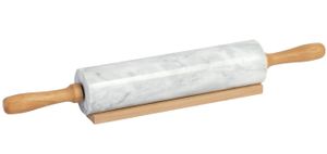 Jay Hill Teigroller Marmor - Weiß Grau - 25 cm