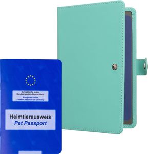 kwmobile Impfpass Hülle für Tiere - Schutzhülle für EU Heimtierausweis - Haustier Impfausweis Cover Kunstleder - kompatibel mit deutschem Impfausweis