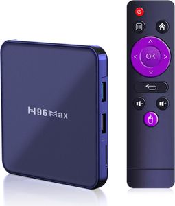 H96 Max V12 Android 12.0 Smart TV Box UHD 4K Media Player RK3318 4GB/64GB 2.4G/5G Dual-band WiFi BT4.0 100M LAN VP9 H.265 Decoding s diaľkovým ovládaním
