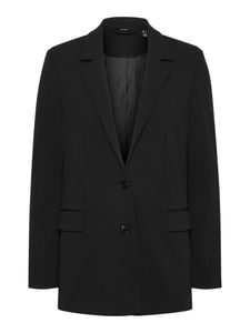 VERO MODA Damen Oversize VmZamira Blazer Sakko lange Anzugs-Jacke Einfarbig, Farbe:Schwarz, Größe:XS