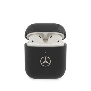 Mercedes Apple Airpods / Air Pods 2 Cover Schwarz Schutzhülle Tasche Case Etui Halter