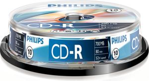 Philips CD-Rohlinge, 80Min, 700MB, Speed 52x, Spindel 10 (Disc)