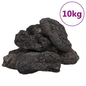 vidaXL Lavagranulat 10 kg Schwarz 10-30 cm