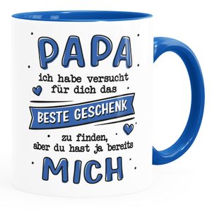 Kaffee-Tasse Spruch Für dich das Beste Geschenk zu finden personalisiert mit Namen Geschenk Papa Kinder Tochter Sohn SpecialMe® Mich weiß-innen-royal Keramik-Tasse
