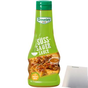 Develey Süß-Sauer Sauce 1er Pack (1x250ml Flasche) + usy Block