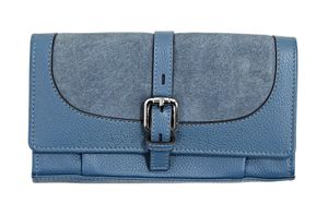Esprit Brooke Leather Wallet Leder Geldbörse Portmonee 022EA1V328, Farbe:Light Blue