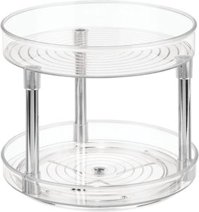 Lazy Susan Drehteller mit Boden, 23 x 23 x 24, Kunststoff, Transparent - iDesign | Linus