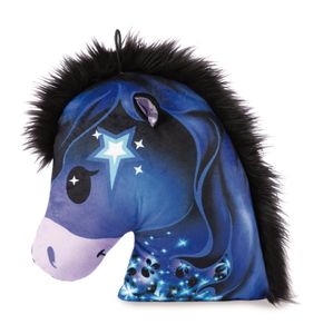 Nici 48756 Kissen Pony Starflower blau mit Loop figürlich 33x33cm Plüsch GREEN