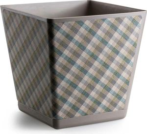 HowHomely | Pflanzkübel - Pilea Texelle - 30x30 cm - Taupe - Modernes Design - Mit Wasserstandsanzeiger