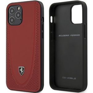 Ferrari Hard Case Off Track perforated für Apple iPhone 12 Pro Max 6,7" rot