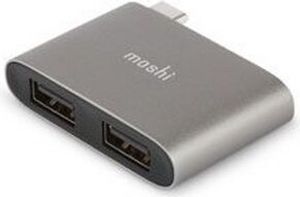 Moshi, USB-C / Dual-USB-A-Adapter, Grau