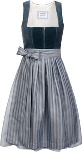 Edelnice Midi Dirndl Veronika Samt Petrol 46