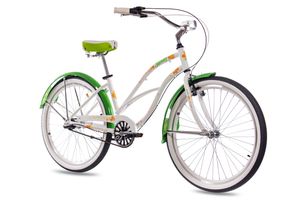 26 Zoll Beachcruiser Damenrad CHRISSON SANDY 3G SHIMANO Nexus weiß grün