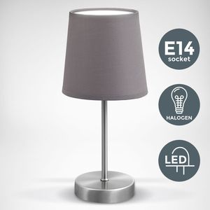 Stolná lampa Látková dekoratívna lampa Nočná lampa Svietidlá do obývačky E14 Sivá LED