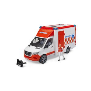 BRUDER MB Sprinter Ambulanz+Fahrer+L/S  02676